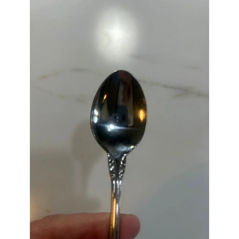 National Stainless‎ Illusion Teaspoons Set of 2 Glossy Silverware Japan